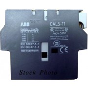 ABB CAL5-11 Auxiliary Block Contact Relay, 1NO/1NC, Side Mount, For Use with A/AE/AL9-75 Contactor 