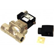 Burkert 0282 2-Way Stainless Steel NPT 1/2" Solenoid Valve 3/4" NBR 230PSI with Type 2509 Electrical Connection 