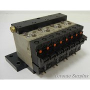 SMC VJ114 / VJ100 / ZX-07 sol valve 3-port Pneumatic Solenoid Control Valve Vacuum Switch, 4-Port Manifold,  12VDC