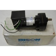 Bison 011-105-8037 DC Gearmotor 55 IN-LBS of Torque Gear Ratio 37:1, 1/20 HP, RPM 49, 90 VDC, .56 AMPS, BNIB / NOS