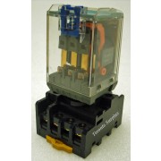 Releco C3-A30 D X C3A30DX  Relay 120V 60Hz S5 S,  W/ 2-M4X30 Relay Socket 10A 300VAC"