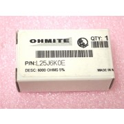 Ohmite L25J6K0E Wire Wound Resistor, Power, 6000 / 6kOhm, 25W, 5%