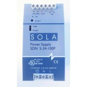 Sola Hevi Duty SDN5-24 115/230VAC In ,Enclosed, 1 O/P, 120W, 5A, 24V Power Supply