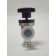 Stainless Steel, Bellows Sealed Angle Valve, Manual, Viton Bonnet & Seat Seals, NW 25 Flanges SAVB-25NM