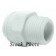 John Guest PP010821W White Polypropylene Male Connector, 1/4" x 1/8 NPTF Straight Adapter BRAND NEW / NOS